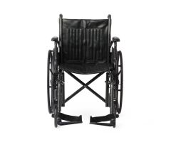 20" Wide K1 Basic Vinyl Wheelchair with Swing-Back Desk-Length Arms and Swing-Away Footrests