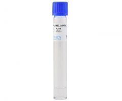 Saline, 0.85%, 1ml; HDx, 13x100mm glass