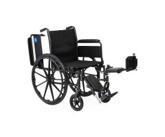 K3 Guardian 16" Wide Wheelchair with Full-Length Arms and Elevating Leg Rests