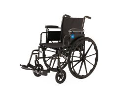 K3 Guardian 16" Wide Wheelchair with Height-Adjustable Desk-Length Arms and Swing-Away Footrests