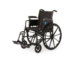 K3 Guardian 18" Wide Wheelchair with Height-Adjustable Desk-Length Arms and Swing-Away Footrests