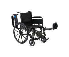 K3 Guardian 20" Wide Wheelchair with Full-Length Arms and Elevating Leg Rests