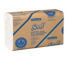 Scott Paper Towels, Scottfold, Embossed, White, 175/Pack