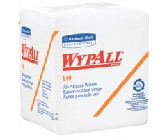 WypAll L40 Quarter-Fold Wipers, White, 56/Pack