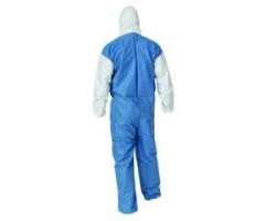 Kleenguard A40 Coveralls, Hood, Elastic Wrists and Ankles, Breathable Back, Size 2XL