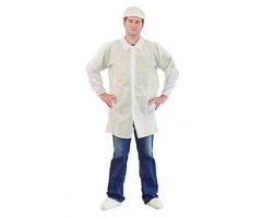 Single Collar White Disposable Lab Coats by Keystone KYALC0WEKG2X