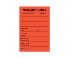IV Label - Medication Added - 2" x 3" 