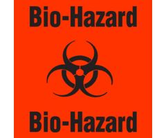 Label - Biohazard - 6-1/2" x 6 1/2"