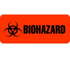 Label - Biohazard - 15/16" x 2-1/4"