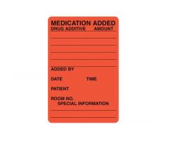 IV Label - Medication Added - 2" x 3" L-6138