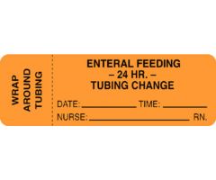 Label - ENTERAL FEEDING - 24 hr. - TUBING CHANGE