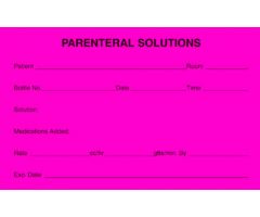 IV Label - Parenternal Solutions - 2-1/2" x 4"