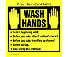 Label - Handwashing Reminder - 4-1/2" x 4-1/2"