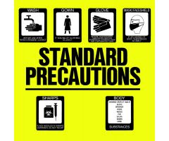 Sign - Isolation Precaution - Standard - Laminated - 8 1/2" x 8-1/2"