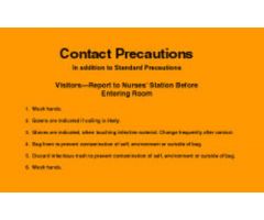 Sign - Isolation Precaution - Contact - Laminated - 8" x 5"