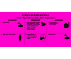Sign - Isolation Precaution - Standard - Laminated - 10" x 5"