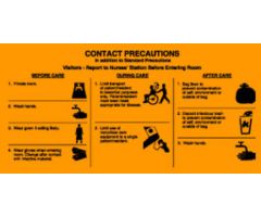 Sign - Isolation Precaution - Contact - Laminated - 10" x 5"