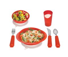 Essential Medical Supply L5046 Power of Red Complete Dinner Set