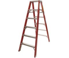 MRI 8 Foot Double Sided Step Ladder, Fiberglass-375 Lb Weight Capacity