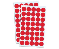 1/4 Inch Color Dots - Sheet Form - Red