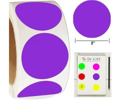 1 Inch Color Dots - Sheet Form - Lavender