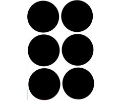1 Inch Color Dots - Sheet Form - Black