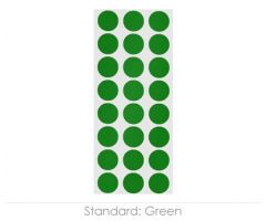 1 Inch Color Dots - Sheet Form - Green