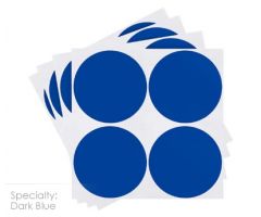 1 1/2 Inch Color Dots - Sheet Form - Dark Blue