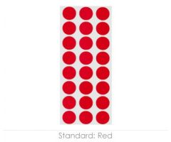 1 1/2 Inch Color Dots - Sheet Form - Red