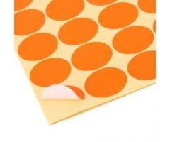 1 1/2 Inch Color Dots - Sheet Form - Orange