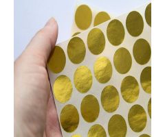 1 Inch Color Dots - Roll Form - Silver