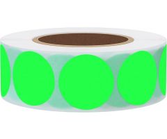 1Inch Color Labels-Roll Form-Green