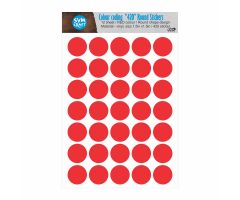 1 Inch Color Dots-Roll Form-Red