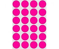 1 Inch Color Dots-Roll Form-Pink