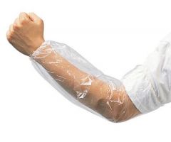 Disposable Clear Polyethylene Sleeve, White
