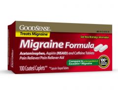 GoodSense Migraine Relief Ctd Caplet (Apap, Aspirin ,Caffeine) 100 Ct