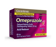 GoodSense Omeprazole 20 Mg Delayed Release Tablets ODT Strawberry 42 Ct NBB