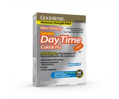 GoodSense Daytime Cold & Flu Non Drowsy Severe Caplets 12 Ct
