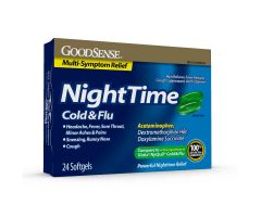 GoodSense Nighttime Cold & Flu Multi Symptom Softgels 24 Ct