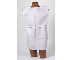 Pediatric Gown, Tissue / Poly / Tissue, 21" x 36", White