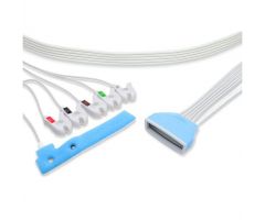 Philips-Compatible Disposable ECG Leadwire, 5-Lead Pinch / Grabber