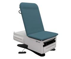 FusionONE Model 3002 Power Exam Chair with Stirrups, Lakeside Blue