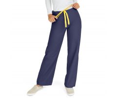 AngelStat Unisex Reversible Scrub Pants with Drawstring Waist, Navy, Size L, Medline Color Code