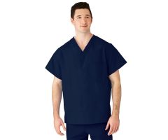 AngelStat Unisex Reversible V-Neck Scrub Top with 2 Pockets, Navy, Size 3XL, Angelica Color Code