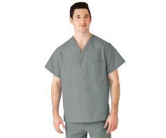 AngelStat Unisex Reversible V-Neck Scrub Top with 2 Pockets, Misty, Size 3XL, Color Code