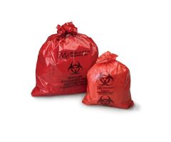 Biohazard Waste Liner, Polyethylene, Red, 24" x 34"