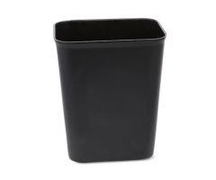 Fire-Resistant Waste Basket, 8 qt., Black