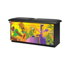 Pediatric Treatment Table Scale with Adjustable Back, Dino Days
