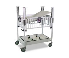 Neonatal Series Crib, 4 Side Drop, Manual Fowler Deck, Confetti Powder Coat