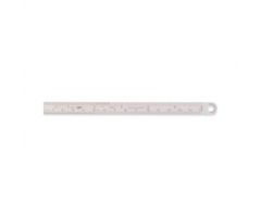 RULER, METAL, GRADUATED, MM / INCHES, 6"